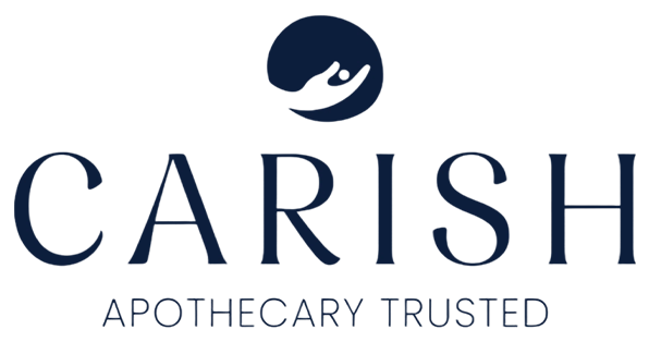 Carish Logo mit elegant geschwungener Schrift und stilisiertem Branding-Design