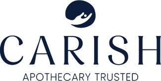 Carish Logo mit elegant geschwungener Schrift und stilisiertem Branding-Design