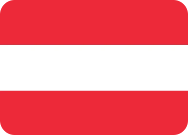 Symbol oder Flagge von Österreich zur Kennzeichnung von Versandzielen oder Shopstandorten.
